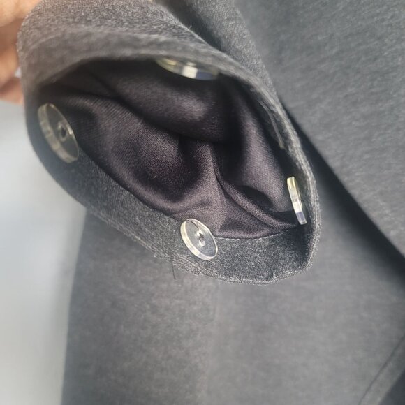 Joseph Ribkoff Gray Open Front Shawl Collar Relaxed Fit Jacket Coat. Size 8 - Picture 4 of 6